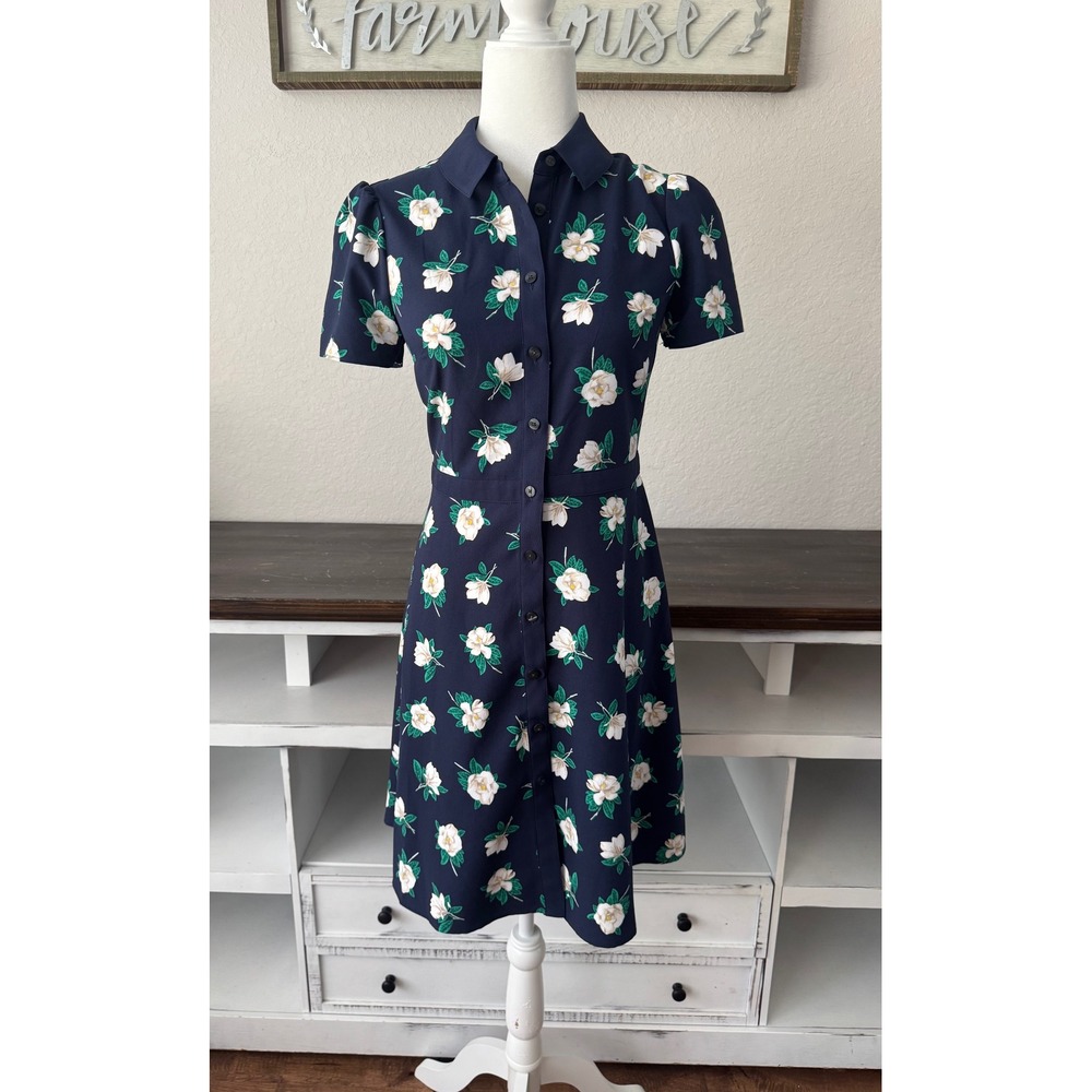 Draper James Magnolia Collared Button Down Dress Women's Size 2